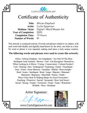 Load image into Gallery viewer, African Elephant - Word Mosaic Art Print