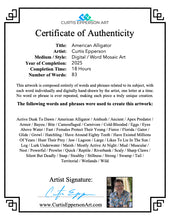 Load image into Gallery viewer, American Alligator - Word Mosaic Art Print