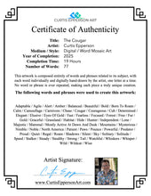 Load image into Gallery viewer, The Cougar - Word Mosaic Art Print