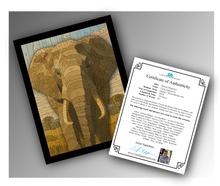 Load image into Gallery viewer, African Elephant - Word Mosaic Art Print