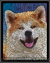 Load image into Gallery viewer, Akita - Word Mosaic Art Print