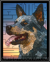 Load image into Gallery viewer, Australian Cattle Dog - Word Mosaic Art Print