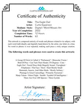 Load image into Gallery viewer, Eagle Owl - Word Mosaic Art Print