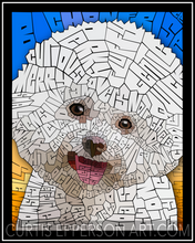Load image into Gallery viewer, Bichon Frise - Word Mosaic Art Print