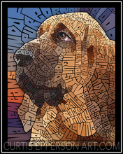 Load image into Gallery viewer, Bloodhound - Word Mosaic Art Print