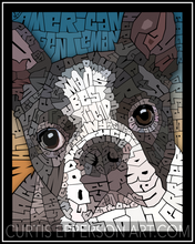 Load image into Gallery viewer, Boston Terrier - Word Mosaic Art Print
