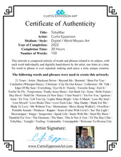 Load image into Gallery viewer, TobyMac - Word Mosaic Art Print