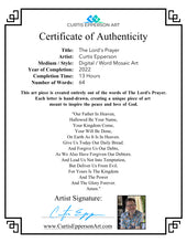 Load image into Gallery viewer, The Lord's Prayer - Word Mosaic Art Print