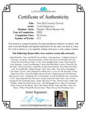 Load image into Gallery viewer, Old Country Church - Word Mosaic Art Print