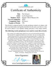 Load image into Gallery viewer, The Scream - Word Mosaic Art Print