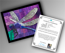 Load image into Gallery viewer, Dragonfly - Word Mosaic Art Print