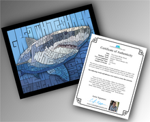 Load image into Gallery viewer, Great White Shark - Word Mosaic Art Print