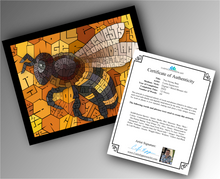 Load image into Gallery viewer, Honey Bee - Word Mosaic Art Print