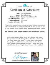 Load image into Gallery viewer, Honey Bee - Word Mosaic Art Print