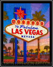 Load image into Gallery viewer, Las Vegas Sign - Word Mosaic Art Print
