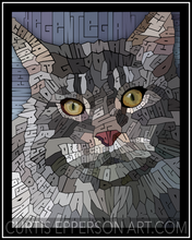 Load image into Gallery viewer, Maine Coon - Word Mosaic Art Print
