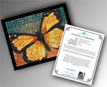 Load image into Gallery viewer, Monarch Butterfly - Word Mosaic Art Print