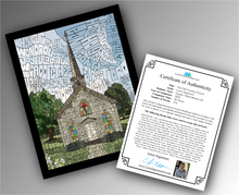 Load image into Gallery viewer, Old Country Church - Word Mosaic Art Print