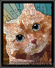 Load image into Gallery viewer, Orange Tabby Cat - Word Mosaic Art Print