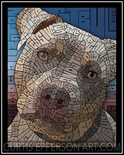 Load image into Gallery viewer, PItbull - Word Mosaic Art Print
