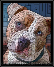 Load image into Gallery viewer, PItbull - Word Mosaic Art Print