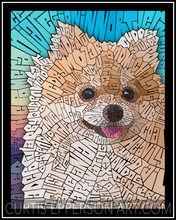 Load image into Gallery viewer, Pomeranian - Word Mosaic Art Print