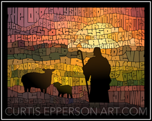 Load image into Gallery viewer, Psalm 23 - Word Mosaic Art Print