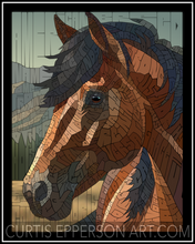 Load image into Gallery viewer, American Quarter Horse - Word Mosaic Art Print