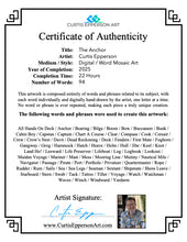 Load image into Gallery viewer, The Anchor - Word Mosaic Art Print