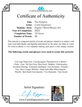 Load image into Gallery viewer, Dolphin - Word Mosaic Art Print