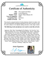 Load image into Gallery viewer, Largemouth Bass - Word Mosaic Art Print