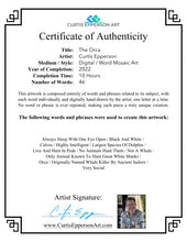 Load image into Gallery viewer, Orca - Word Mosaic Art Print