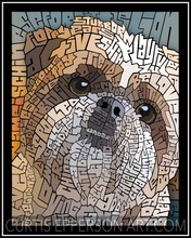 Load image into Gallery viewer, Shih Tzu - Word Mosaic Art Print