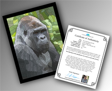 Load image into Gallery viewer, The Silverback Gorilla - Word Mosaic Art Print