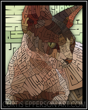Load image into Gallery viewer, Sphynx Cat - Word Mosaic Art Print