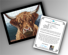 Load image into Gallery viewer, Highland Cow - Word Mosaic Art Print