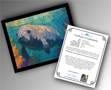 Load image into Gallery viewer, Manatee - Word Mosaic Art Print