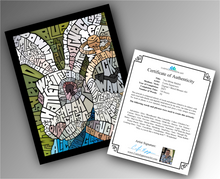 Load image into Gallery viewer, The White Rabbit from "Alice in Wonderland" - Word Mosaic Art Print