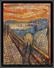Load image into Gallery viewer, The Scream - Word Mosaic Art Print