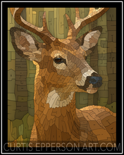 Load image into Gallery viewer, White-Tailed Deer - Word Mosaic Art Print