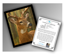 Load image into Gallery viewer, White-Tailed Deer - Word Mosaic Art Print
