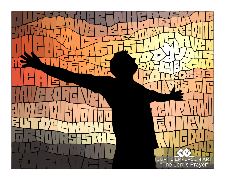 The Lord's Prayer - Word Mosaic Art Print