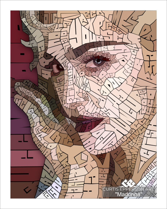 Madonna - Word Mosaic Art Print