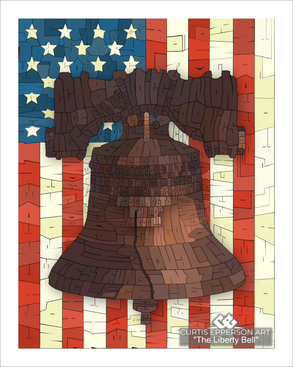 The Liberty Bell - Word Mosaic Art Print