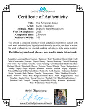 Load image into Gallery viewer, The American Bison - Word Mosaic Art Print
