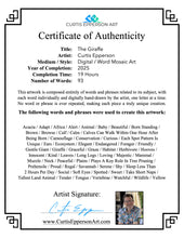 Load image into Gallery viewer, The Giraffe - Word Mosaic Art Print
