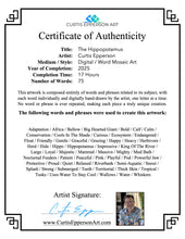 Load image into Gallery viewer, The Hippopotamus - Word Mosaic Art Print
