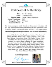 Load image into Gallery viewer, The Red Panda - Word Mosaic Art Print
