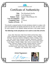 Load image into Gallery viewer, The Silverback Gorilla - Word Mosaic Art Print
