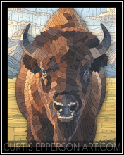 Load image into Gallery viewer, The American Bison - Word Mosaic Art Print
